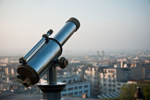 telescope and panoramic of Paris