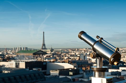 telescope and panoramic of Paris