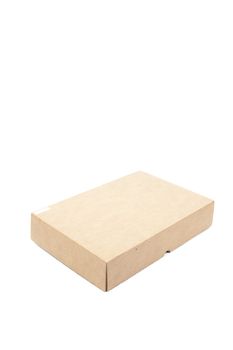 One brown carton on white isolated background. box on white isolated background.