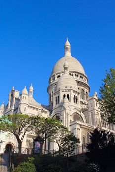 Basilica Sacre Coeur at Montmartre in Paris, France