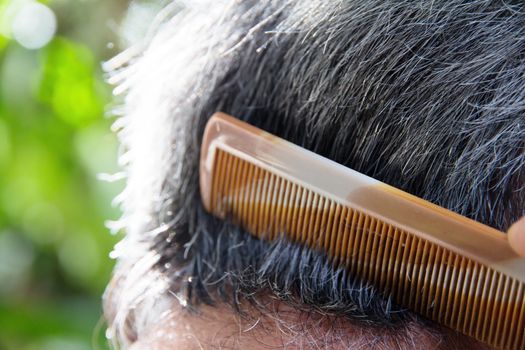 Comb hair background