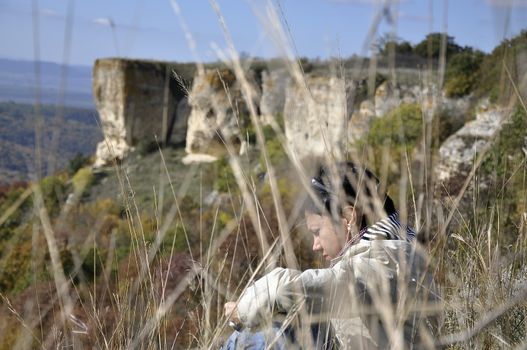 A break in the grass at Avren plateau in Bulgaria 