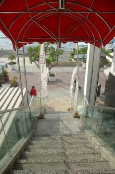 bali, indonesia-november 25, 2012: discovery shopping mall building exterior at kuta, bali-indonesia.