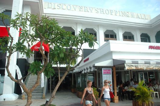 Bali, Indonesia - November 25, 2012: Discovery shopping mall building exterior at Kuta, Bali-Indonesia.
