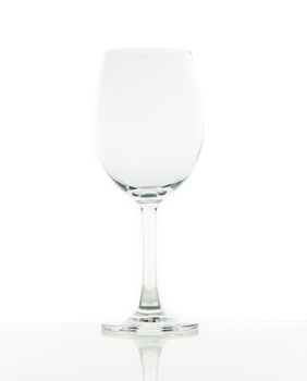 Glass water clear isolate on over white background