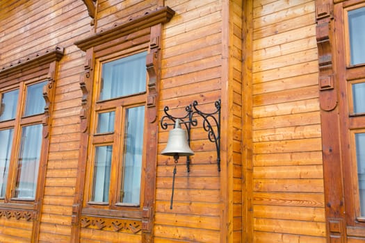 Photo of old railroad bell on road travel