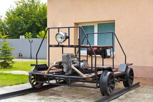 Photo of the Russian old railroad handcar