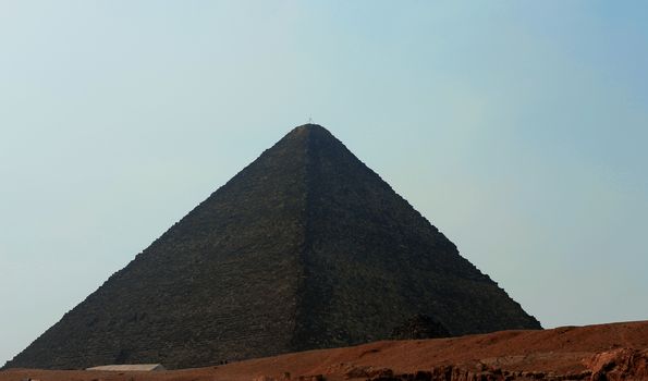 Pyramids in desert of Egypt in Giza