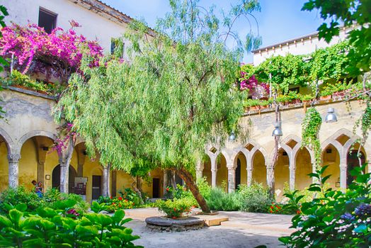 Cloister at San Francesco d'Assisi Church in Sorrento, Italy, Summer 2014