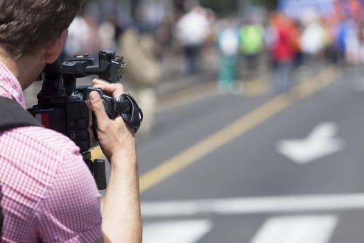 Covering an event with a video camera