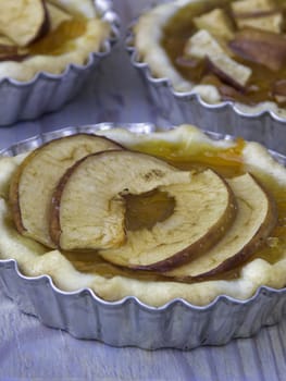 Closeup on apple tart