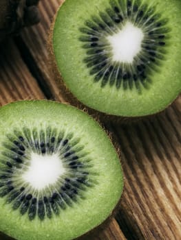 Sliced kiwi closeup