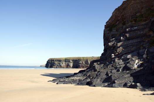 cliffs on the beach in Ballybunion Kerry Ireland on the wild atlantic way