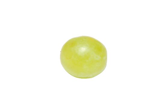 Green grapes isolated on white background.