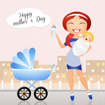 illustration of Mother's day