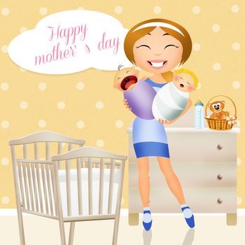 illustration of mother's day