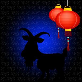 illustration of year of the goat