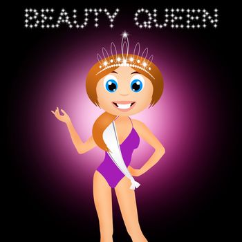 illustration of beauty queen