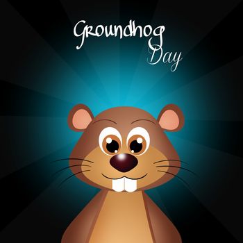 illustration of Groundhog Day