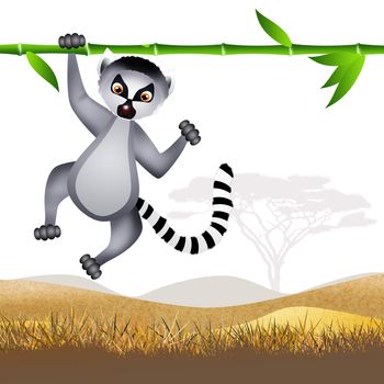 illustration of lemur