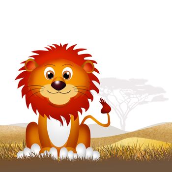 illustration of lion