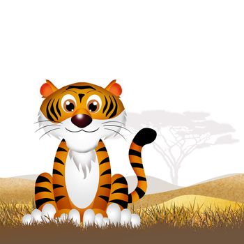 illustration of tiger