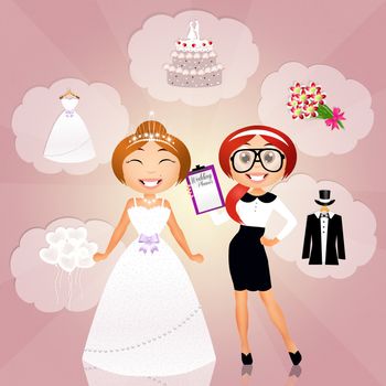 illustration of Wedding planner