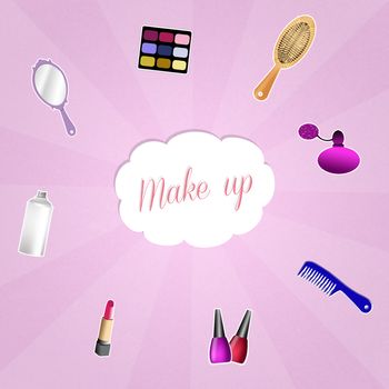 illustration of Make up object