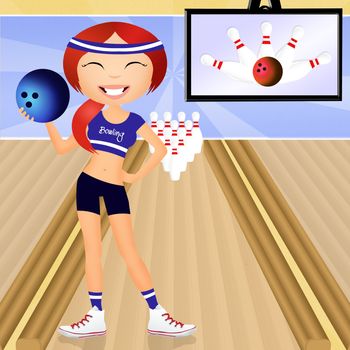 illustration of bowling tournament