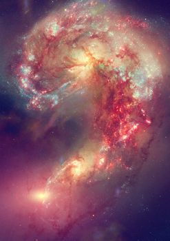 Far being shone nebula and star field against space. "Elements of this image furnished by NASA".