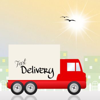 illustration of fast delivery