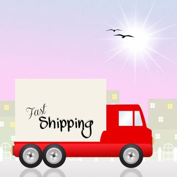 illustration of fast shipping