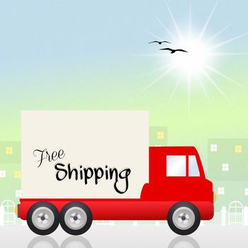 illustration of free shipping