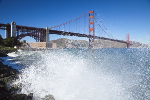 The Golden Gate Bridge in San Francisco bay