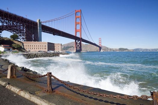 The Golden Gate Bridge in San Francisco bay