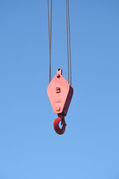 Red crane hook