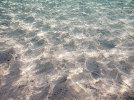 sandy ocean bottom with sunlight effect