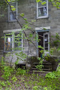 Front door of an abandon house