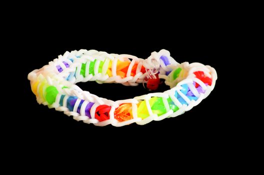 Rainbow loom rubber bands  with colorful fashion bracelet