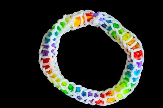 Rainbow loom rubber bands  with colorful fashion bracelet