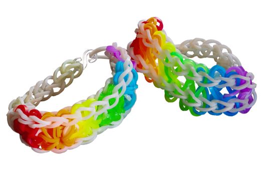 Rainbow loom rubber bands  with colorful fashion bracelet