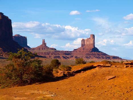 Orange rock formations of Monument Valley (Utah, USA)