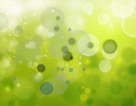 Circles on green tone background