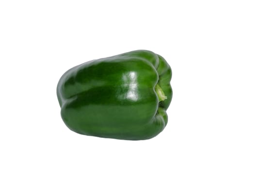 sweet pepper green isolated on white background.