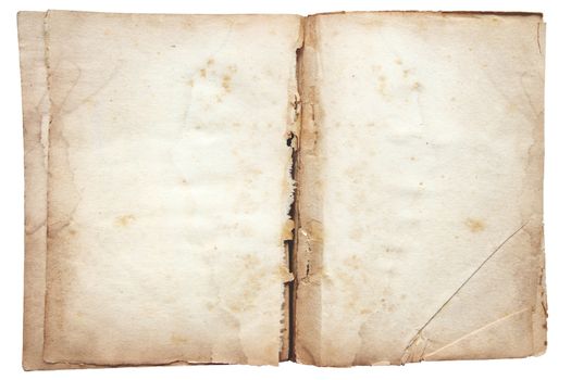 Vintage old book blank, with clipping path
