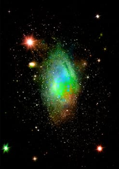 Star field in space a nebulae and a gas congestion. "Elements of this image furnished by NASA".