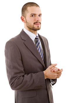 young business man portrait isolated on white