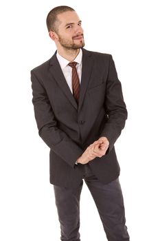 young business man portrait isolated on white