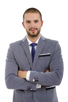 young business man portrait isolated on white