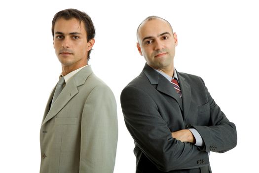 two business men isolated on white background